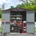 Domi Outdoor Storage Shed 8.2' x 6.2', Metal Steel Utility Tool Shed Storage by domioutdoorliving