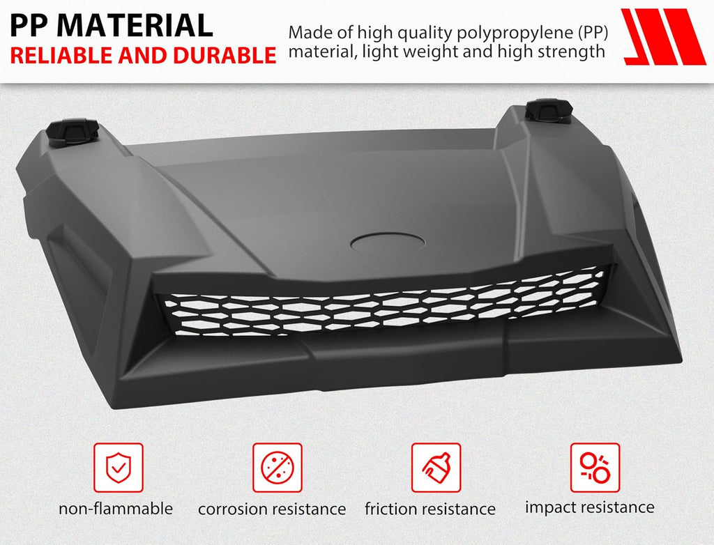 SAUTVS Turbo Hood for Polaris RZR XP 1000/ RZR 900 2014-2020 | Black PP Turbo Hood Scoop Air Intake Kit for Polaris RZR XP 900 1000 S Turbo 2014-2020 (Replace #2881467), Quick Installation