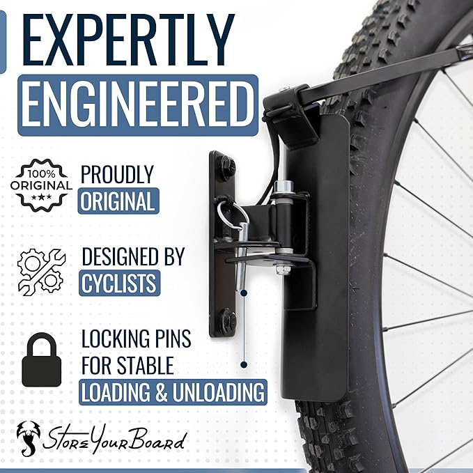 StoreYourBoard Bike Swivel Rack – Wall Mounted Garage Bike Storage, Vertical - Image 6
