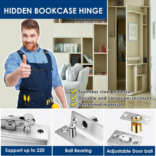 | heavy duty pivot hinge set with door shown in use