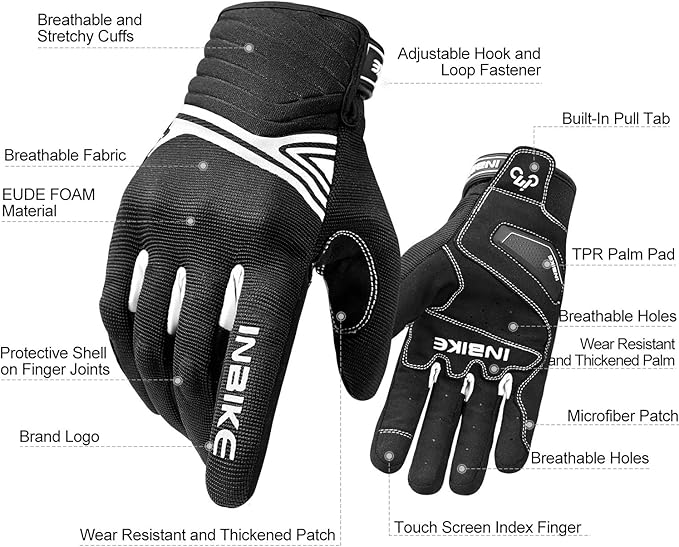 INBIKE Breathable Mesh Motorcycle Gloves Touchscreen - Image 2
