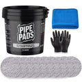 Tranqun 10 Pack Pre-Saturated Gray Metal Polishing Pads for Stainless Steel & Chrome, Hand Applicator Sponge Infused with Pro Gray Liquid Polish for Pipes, Stacks & Bumpers
