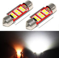 PHINLION 6418 36mm Festoon White LED Bulbs, Super Bright 500 Lumens 3030 6-SMD Canbus C5W 6461 DE3425 DE3423 LED Replacement for Car Interior Map Dome Trunk License Plate Lights, Pack of 2