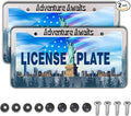 License Plate Frames for Women Multicolor License Plate Cover for Men Misty by Unknown