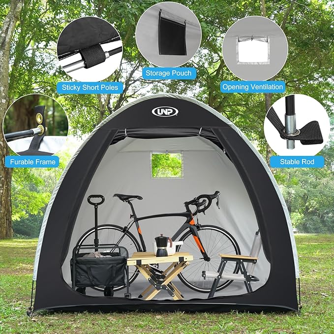 UNP Bike Storage Shed Tent, Portable Outdoor Bike Storage Tent - Image 4