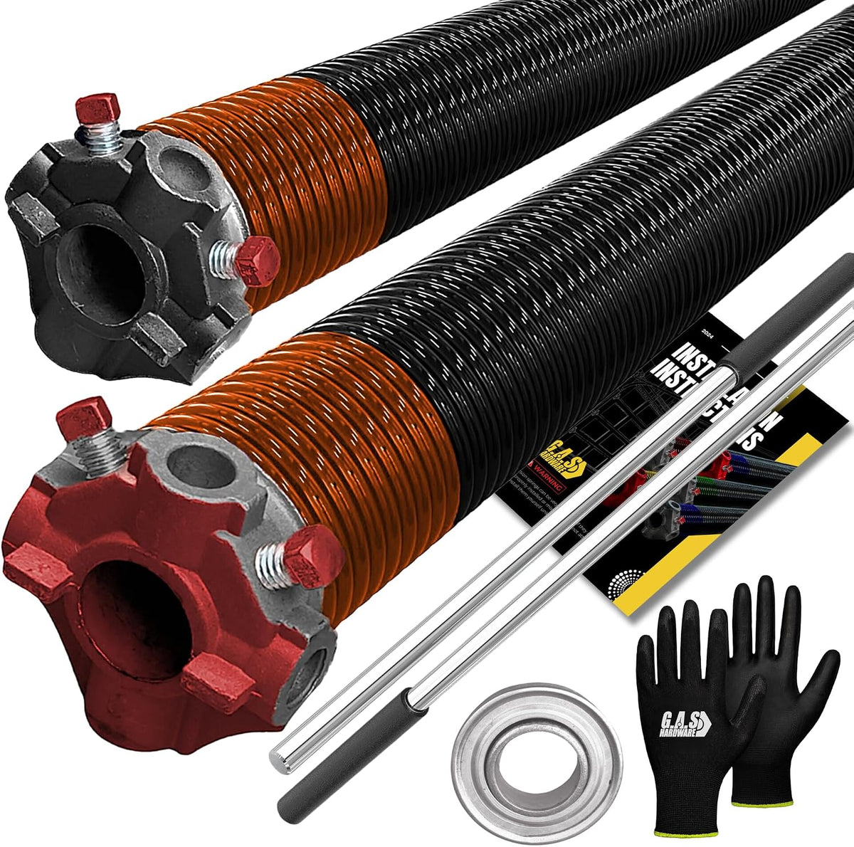 Garage Door Torsion Springs 273x2x36 Includes 1” Steel Bearing, and Winding Bars