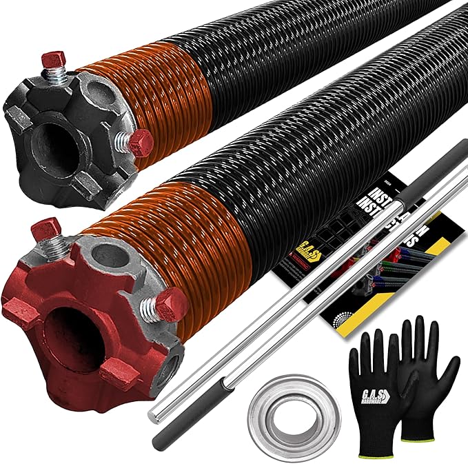 Garage Door Torsion Springs 192x2x24, Includes 1” Steel Bearing, and Winding by GASHardware