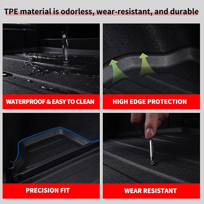 Floor Liners for 2025 Acura ADX TPE All Weather Protection 1st & 2nd Row Car - Image 5