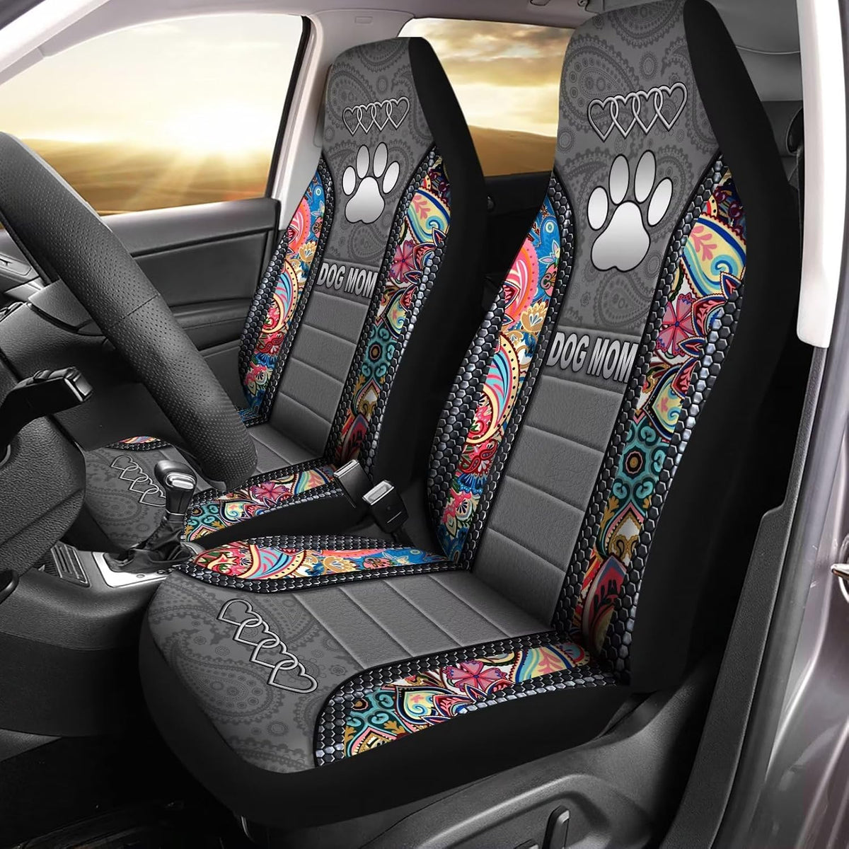 howilath seat covers for cars 2 piece vehicle, main product view