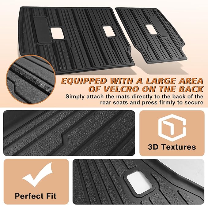 TripleAliners Trunk Mat & Rear Seatback Mat Fit - Image 6