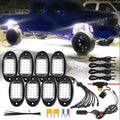 8Pods Pure White LED Rock Lights Kit Plug and Play 12V 6500K | Pre Wired Easy Install with Switch Fuse Harness Wiring Extension*4, Brights Waterproof for Jeep, UTV, RZR, ATV, Off-Road
