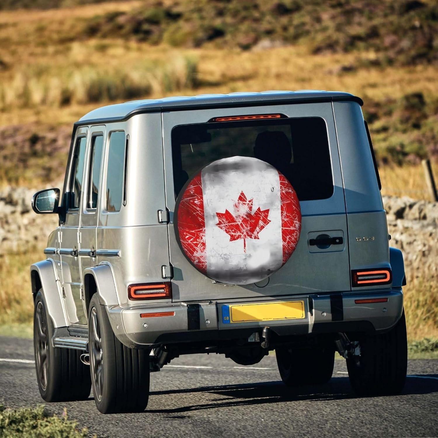 Retro Canada Flag Print Universal Spare Tire Cover for RV, Jeep | Wheel Protector Fits Rv, Trailer, Jeep, Shield Tires From Sun, Dirt And Rain For Outdoor Storage