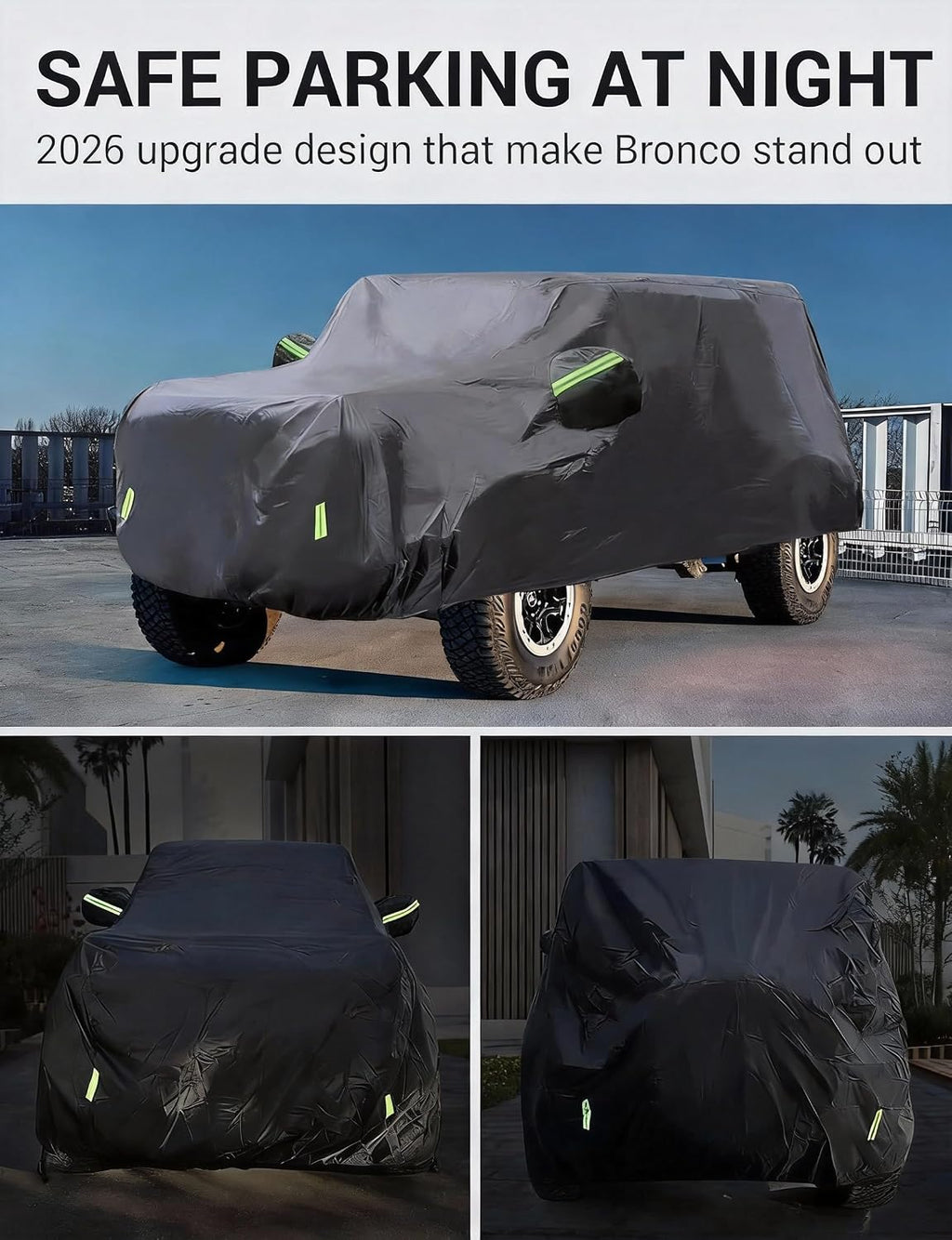 proadsy custom fit car cover for 2021-2026 ford showing dimensions
