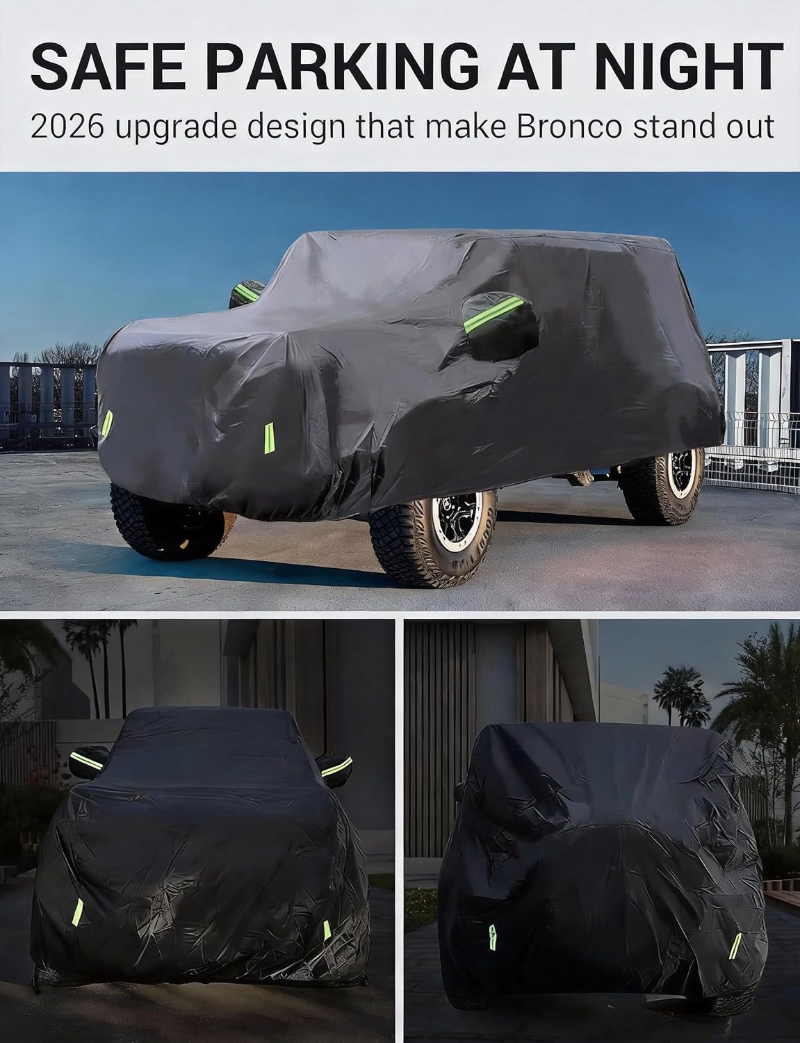 proadsy custom fit car cover for 2021-2026 ford showing dimensions