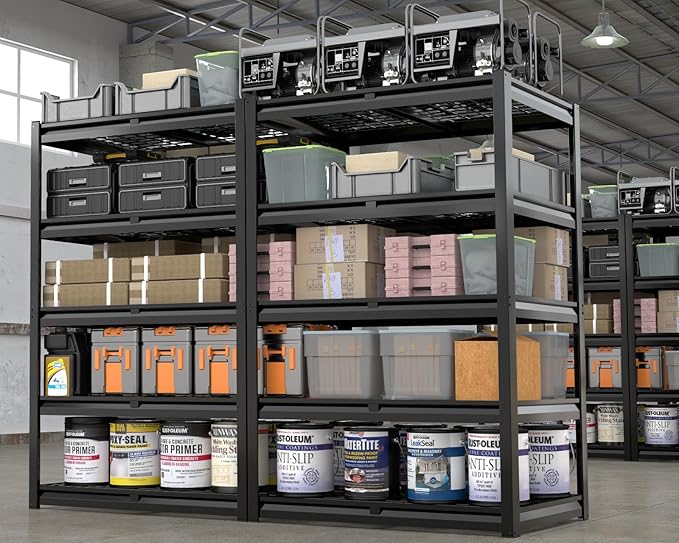 PrimeZone 36" W Heavy Duty Garage Shelving 5 Tier Heavy Duty Storage Shelves - Image 4