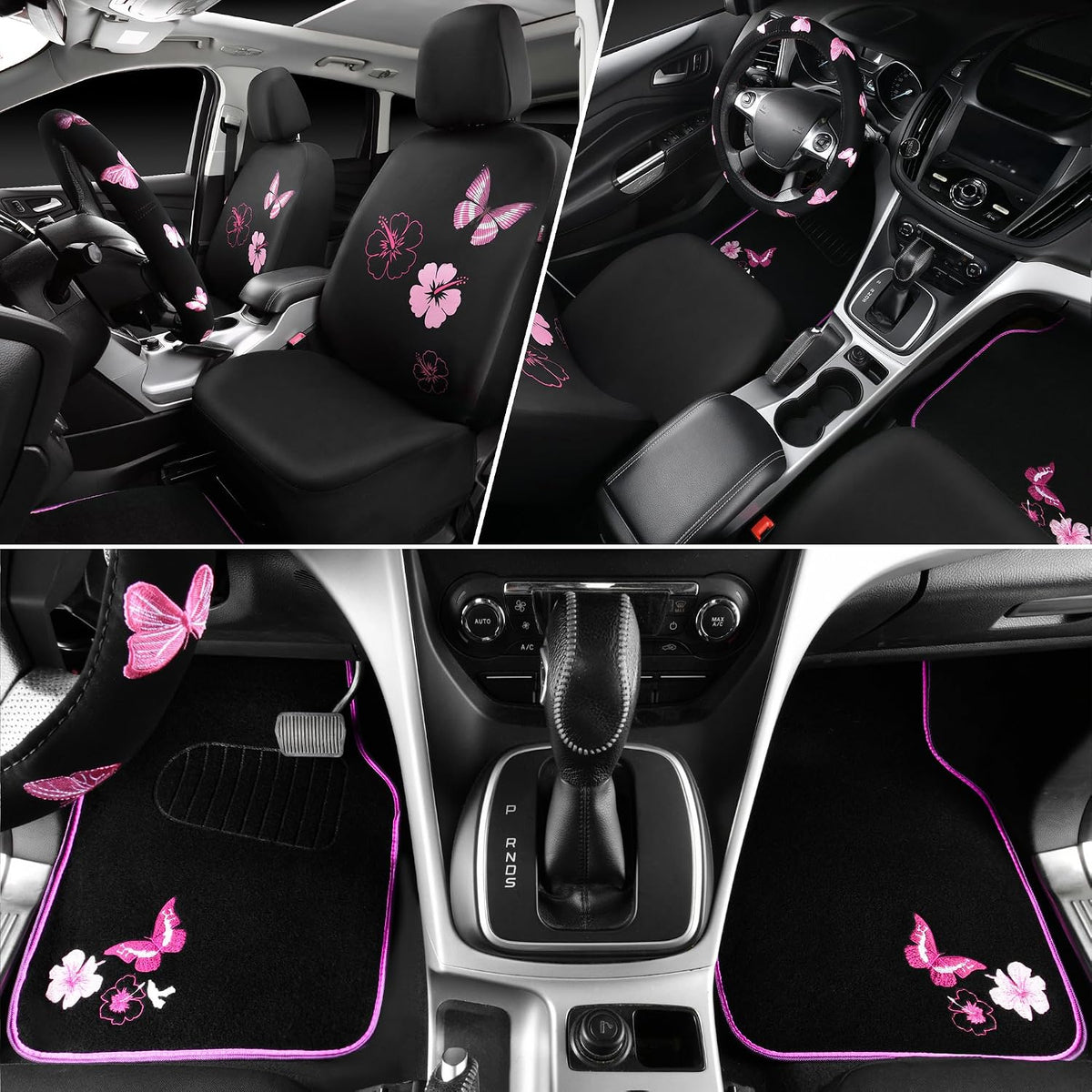car pass universal cloth butterfly car seat covers, side view