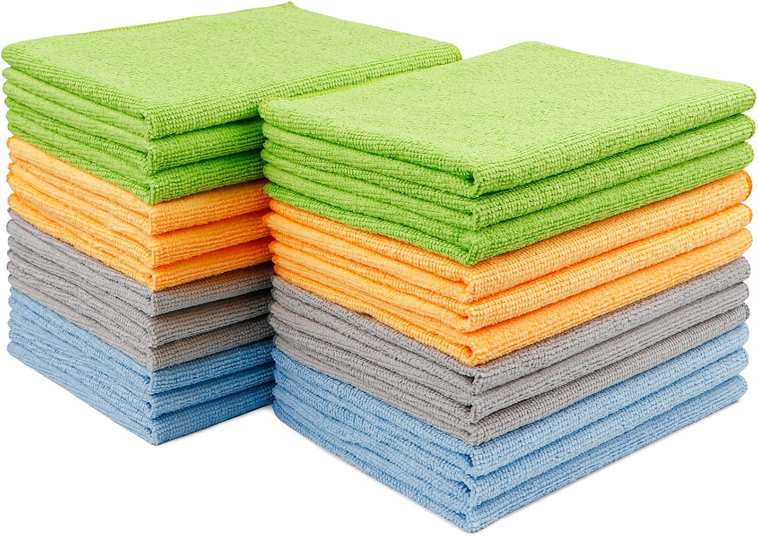 AIDEA Microfiber Cleaning Cloth 24 Pack, Microfiber Towels for Cars, Soft & Absorbent Cleaning Rags, Premium Lint Free Shop Towels for House, Kitchen, Car, 12inx16in