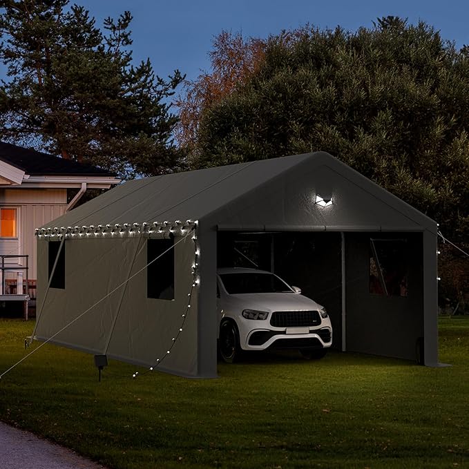 13x25 Carport, Heavy Duty Carport Canopy Garage - Image 5