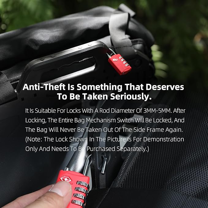 Rhinowalk Motorcycle Saddlebag 35L Waterproof, Quick Release Motorbike Side Bag - Image 9