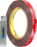 CANOPUS 06384 Automotive Acrylic Plus Attachment Tape 0.5in x 5yd, Double Sided Mounting, Very High Bonding, Perfect for Home, Automotive and Office Duties, Black, Made in USA