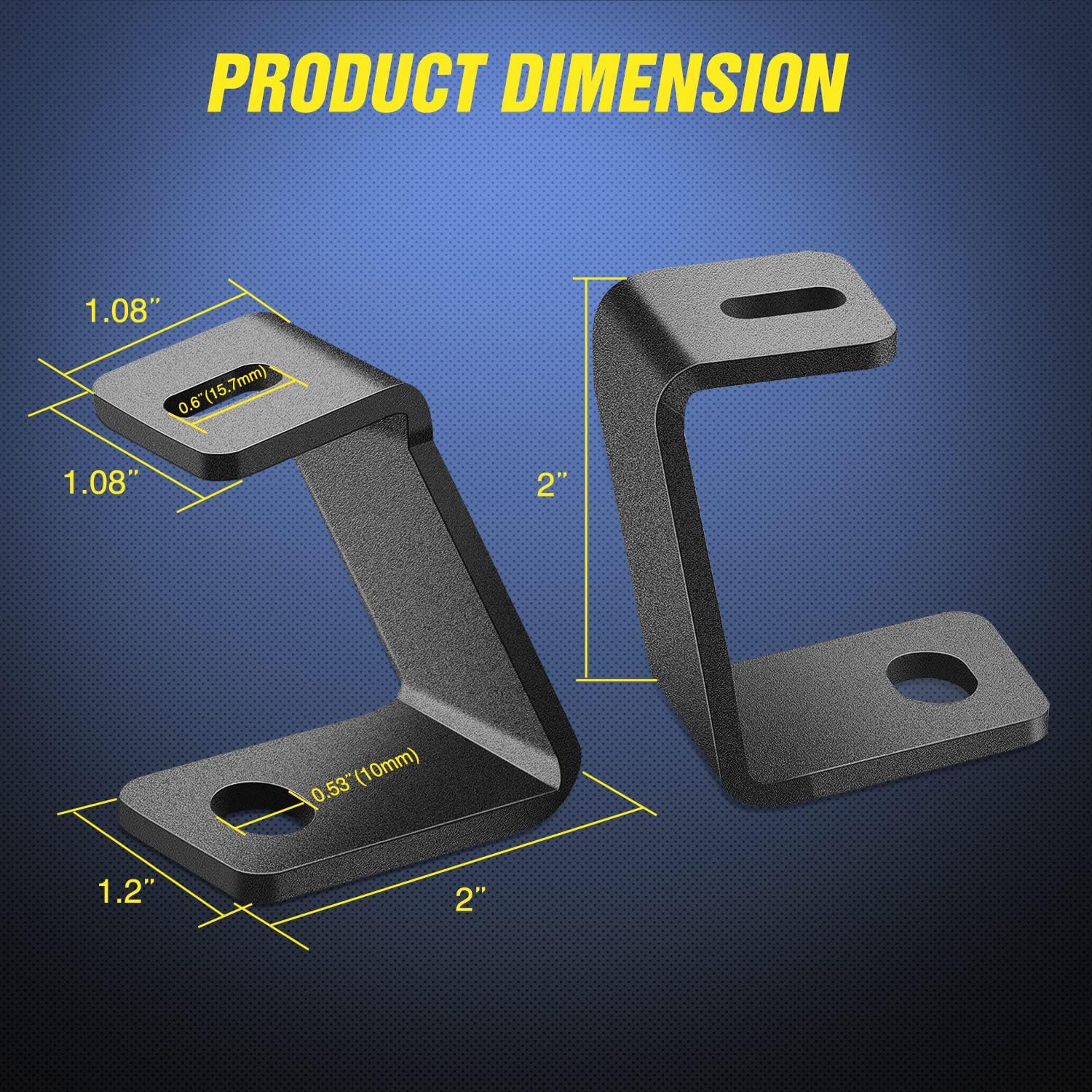 Nilight Ditch Light Bracket Hood Mount Brackets for Front A-Pillar Auxiliary Offroad LED Pod Lights Work Lighting on F150 Raptor 2017-2023 F-150 2015-2023