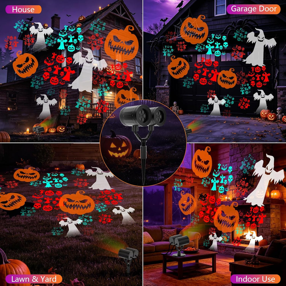 Halloween Projector Lights Outdoor Dynamic Halloween Decorations with Timer
