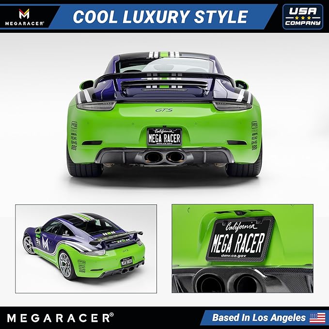 Premium Slim Carbon Fiber Design License Plate Frames – 2 Pack, Rust-Free - Image 4