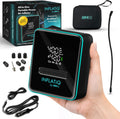INFLATiQ by RIMiQ Portable Tire Inflator Air Compressor – Twice as Fast QwikFlow Technology with Auto Shut-Off – 11.1V Rechargeable Air Pump with Metal Gears and Premium Carry Case