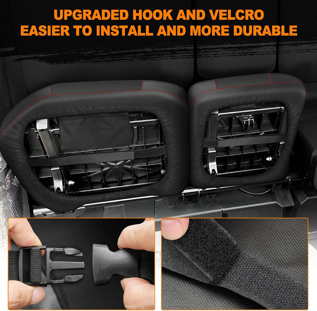 BORDAN UTV Seat Cover for 2016-2025 Can Am Defender DPS MAX 6X6 PRO Split Bench Dustproof Seats Cover, Heavy Duty 1680D Waterproof Full Protection Outdoor Seat Cover Set(8 PCS)