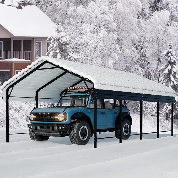 Walsunny Metal Carport 12x20 FT Heavy Duty Carport Canopy - Image 8