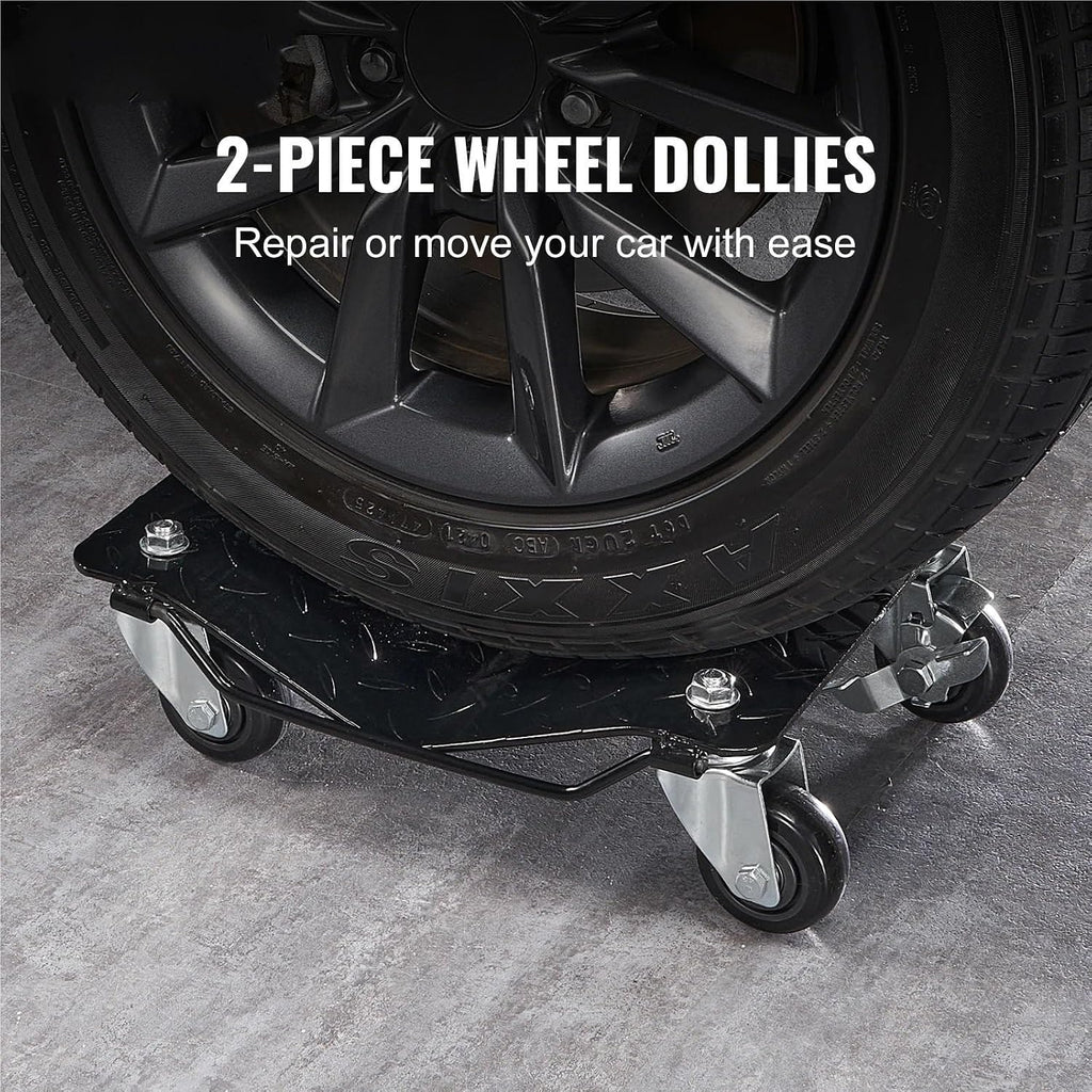 Trailer Mover Car Tire Wheel Trolley Dollies 2/4Pcs 1500 Lbs Weight Capacity Vehicle Skates Moving Tire with 4 Casters Cart Moving Cars