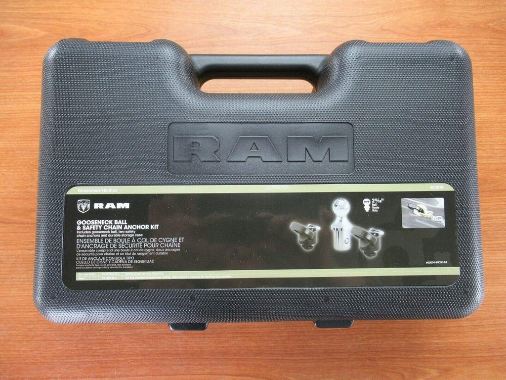 Mopar Ram 2500 3500 Gooseneck Ball & Safety Chain Anchor Kit New OEM