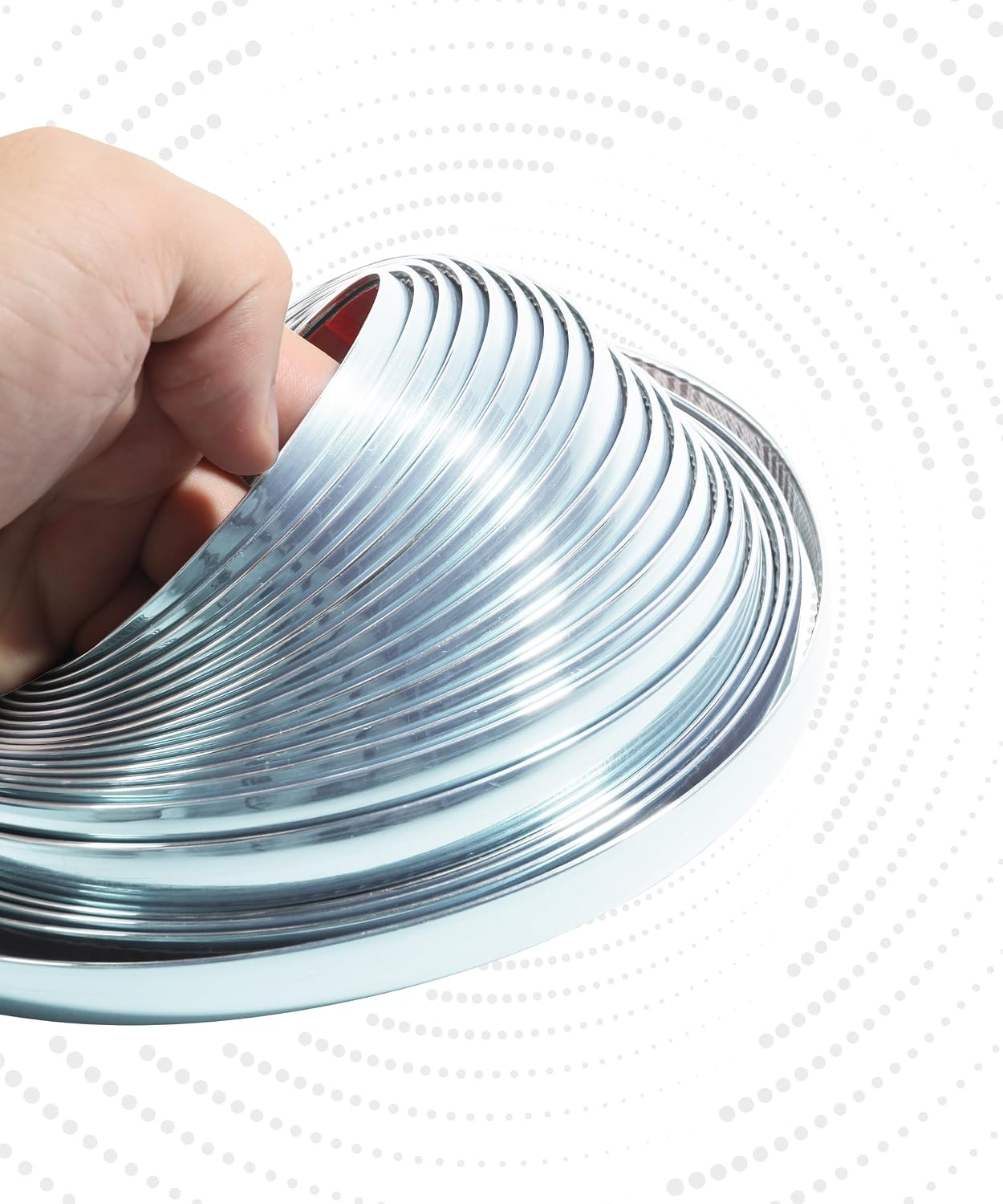 25FT Chrome Trim,Chrome Trim Molding,Car Accessories Chromes Strips for Cars,Body Side Molding Trim,Chromes Trim Tape,1/2" Automotive Trim Molding for Used on Car Bumpers,Sides,Door,Roofs