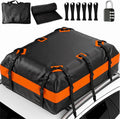 Car Roof Cargo Carrier 21 Cubit Feet 840D PVC Waterproof Rooftop Cargo Carrier Soft-Shell for Vehicle Car Top Luggage Storage, with Anti-Slip Mat, Reinforced Straps, Hooks, Lock, Storage Bag