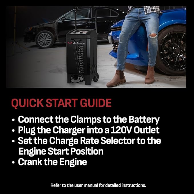 Schumacher Electric Manual Battery Charger & Engine Starter – 6V/12V 250A - Image 3
