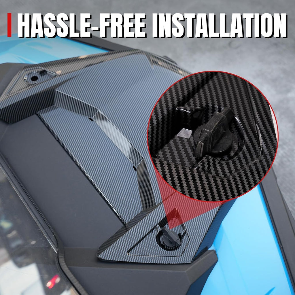 A & UTV PRO Carbon Fiber Turbo Hood Scoop for Polaris RZR XP 1000/ XP 4 1000/ TURBO XP 4 / TURBO S 2019-2023, Air Intake Kit Accessories, Replace OEM # 5454429-632,1PC
