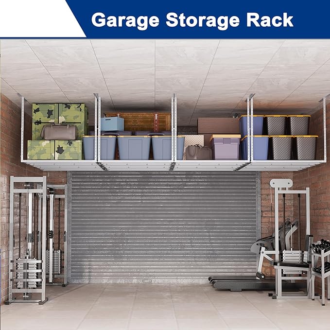 GIOTORENT 3x6FT Heavy Duty Overhead Garage Storage Rack - Image 2