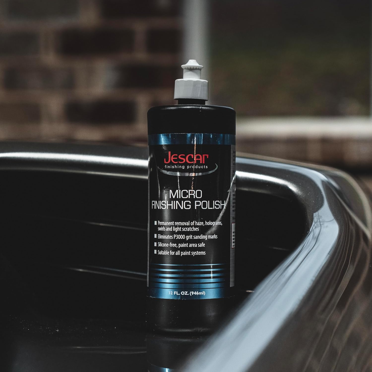 Jescar Micro Finishing Polish - 32oz - Ultra-Fine Polish, Removes P3000 grit Sanding Marks, Mirror Finish, Silicone-Free and Safe for All Paint Areas, Removes Swirls, Holograms, Haze, Light Scratches