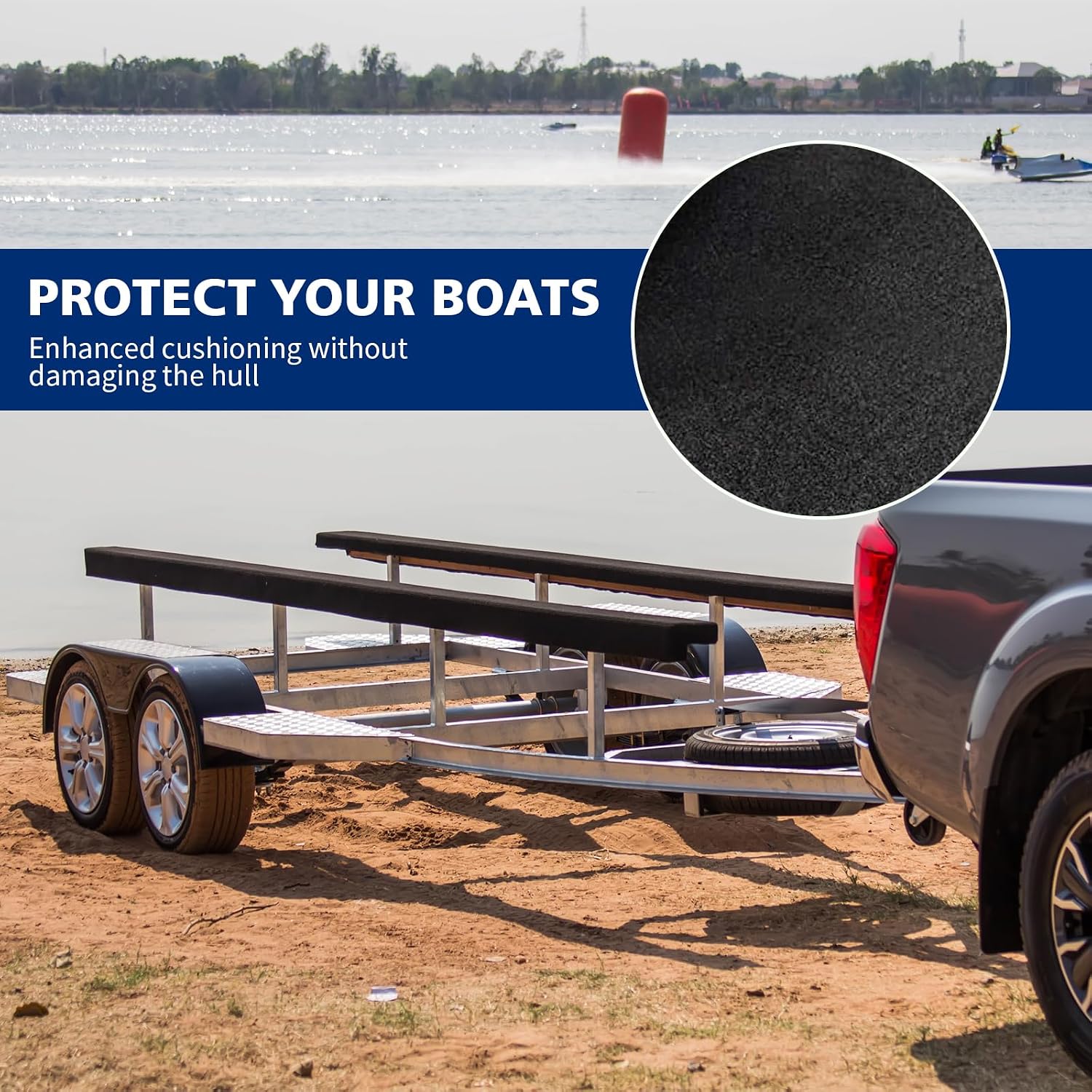 16in x 16ft Extra Large Boat Trailer Bunk Carpet - Marine Grade Padding for Boat Trailers Jet Ski Ramps Garages Docks Bunk Board Carpet
