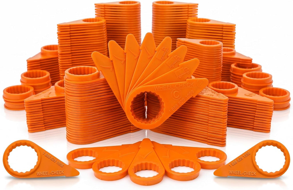 WCHT Orange High Temperature Loose Wheel Nut Indicator | Transit Bus & Heavy Duty Fleet | 100 per Bag (27/32" (21mm))