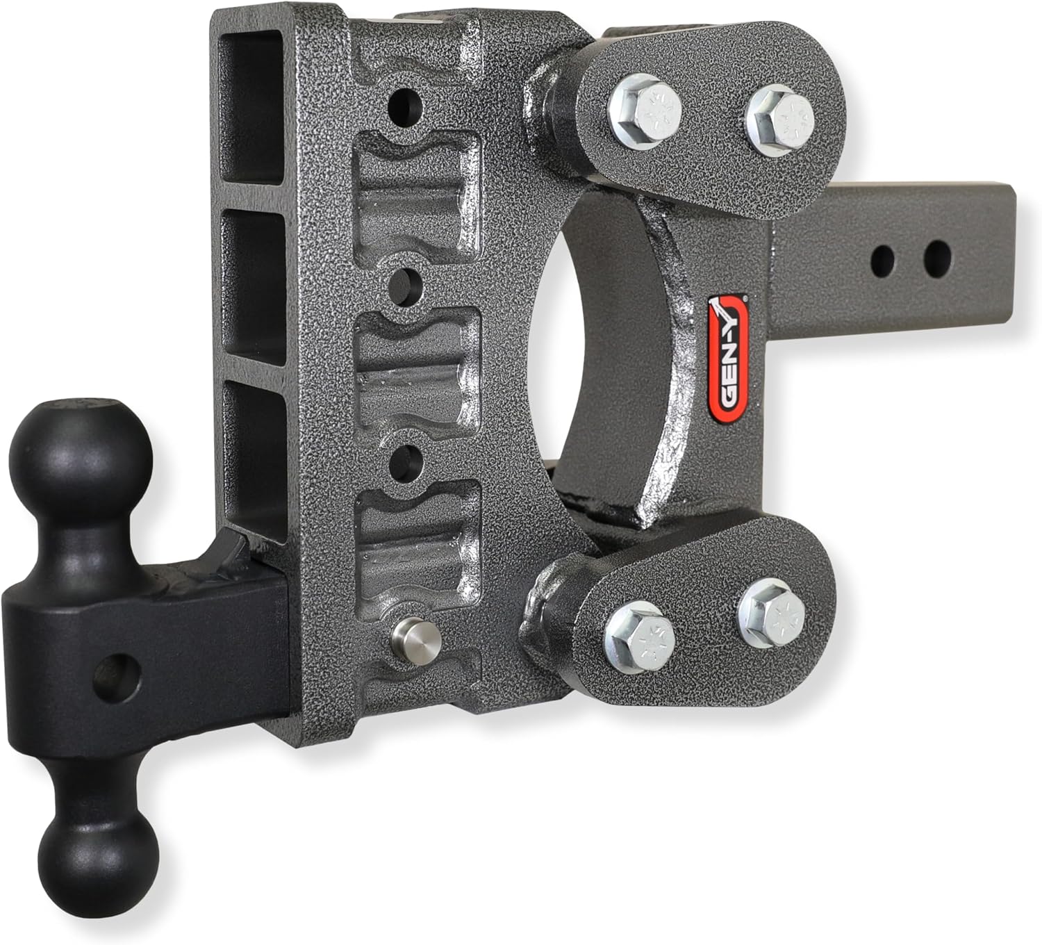 GEN-Y Hitch Heavy Duty Tow Hitch for 3" Receiver - 6" Drop/Rise with 4 Adjustable Positions, Includes Dual Ball Mount and Locking Pin, 21,000 lbs Towing Capacity, 2,400 lbs Tongue Weight