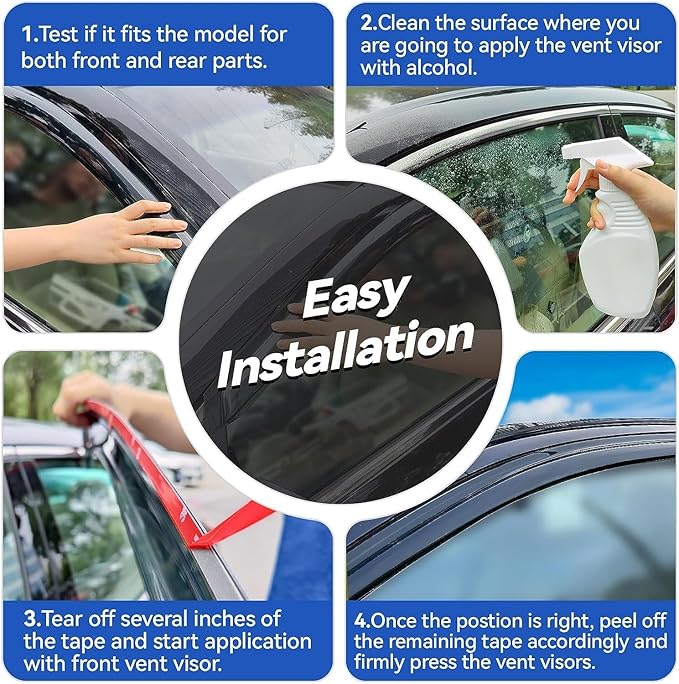 Window Visors Rain Guards Shield - Image 4