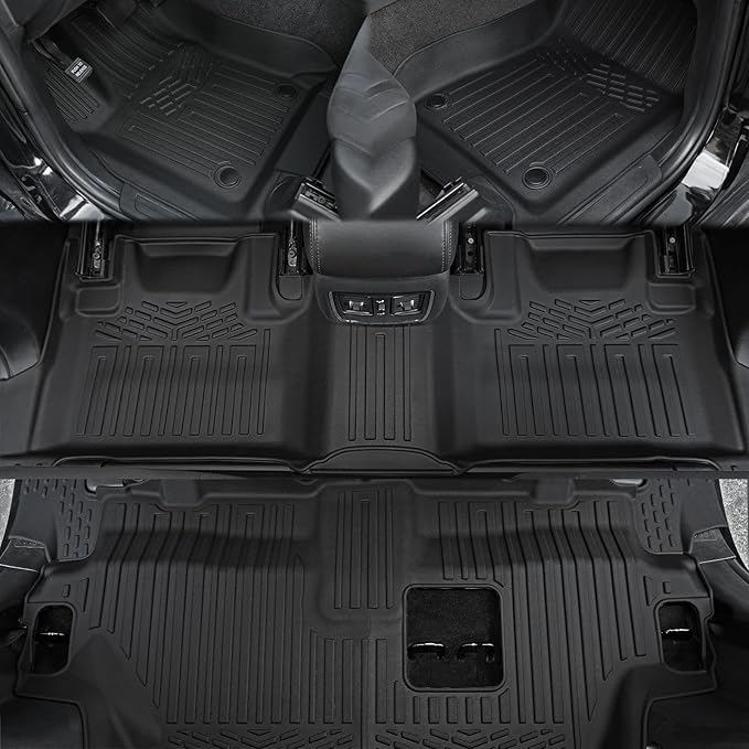 Floor Mats for 2016-2024 2025 Dodge Durango 7-seat, All Weather TPE Cargo Liner - Image 2