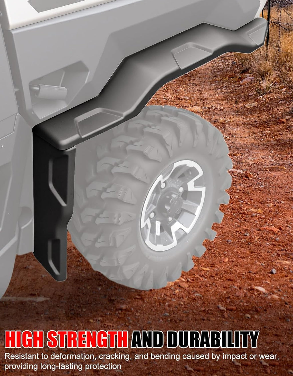 Fender Flares Extensions for Polaris Ranger XP 1000, Front & Rear UTV Mud Flaps, Heavy-Duty Combined Extended Mud Guards for Polaris Ranger XP 1000 Crew 2018-2025 Accessories (4PCS)