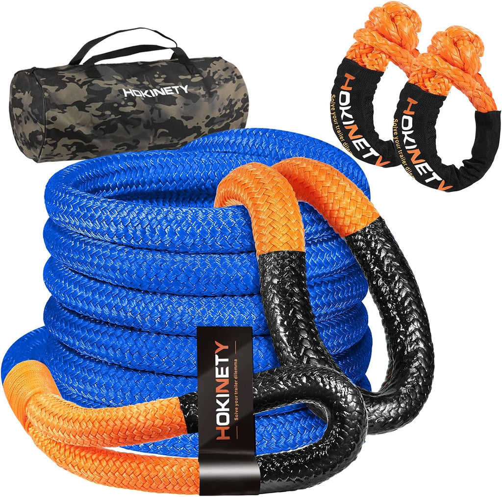 Kinetic Recovery Tow Rope: 1.26" x 30ft 55000LBS Snatch Strap