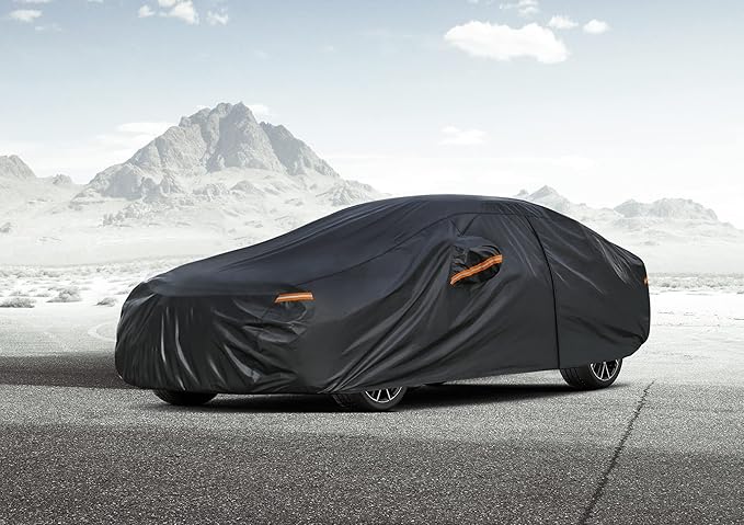 Kayme 7 Layers Heavy Duty Car Cover Waterproof All Weather, Full Exterior Cover - Image 7