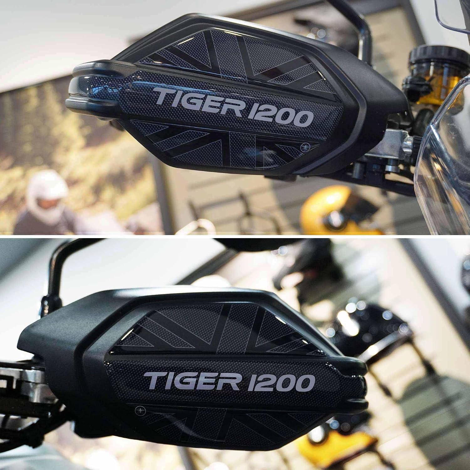 labelbike - 3D Stickers Motorcycle Handguards Protection and Decoration in Resin Compatible with Triumph Tiger 1200 GT - GT Pro - Rally Pro 2022