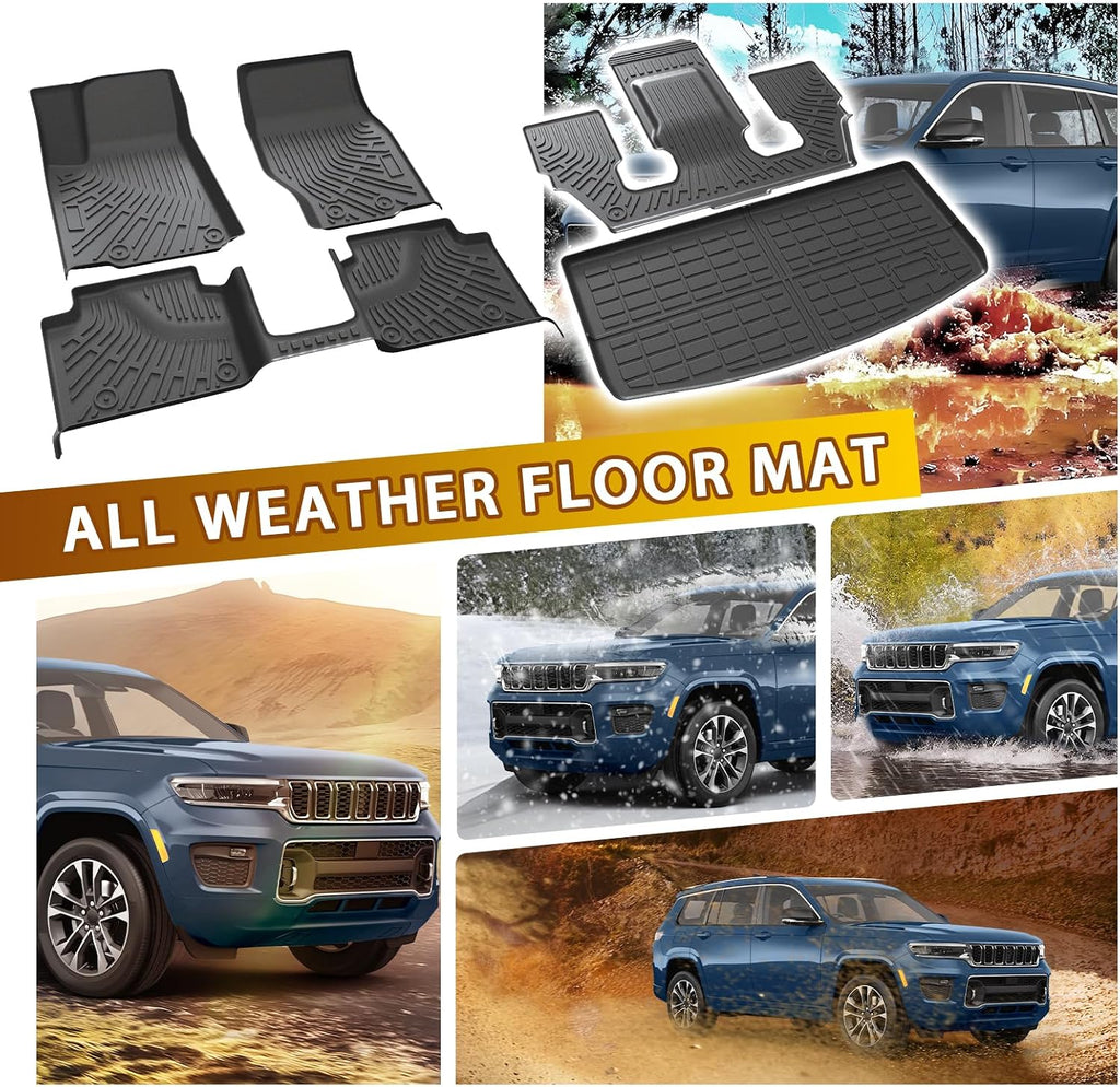 powerty floor mats cargo liner for jeep grand showing dimensions