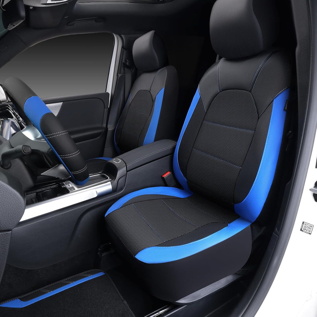 car pass air mesh leather car seat covers shown in use