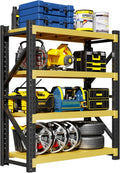 Garage Shelving Unit, 4 Tier Heavy Duty Racks, Easy Assembly, Metal Racks
